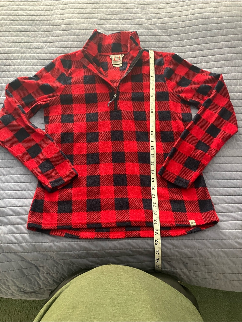 Avalanche Red and Black Plaid Fleece Pullover - Picture 4 of 7